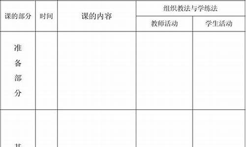 小学田径体育教案表格简单